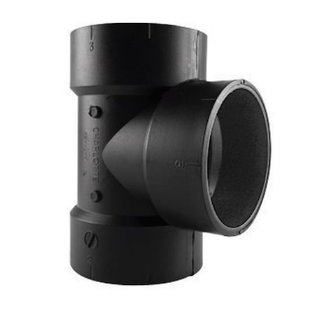 Charlotte Pipe And Foundry Charlotte Pipe  Schedule 40 1.5 in. Hub x 1.5 in. Dia. Hub ABS Vent Tee, Black 43412